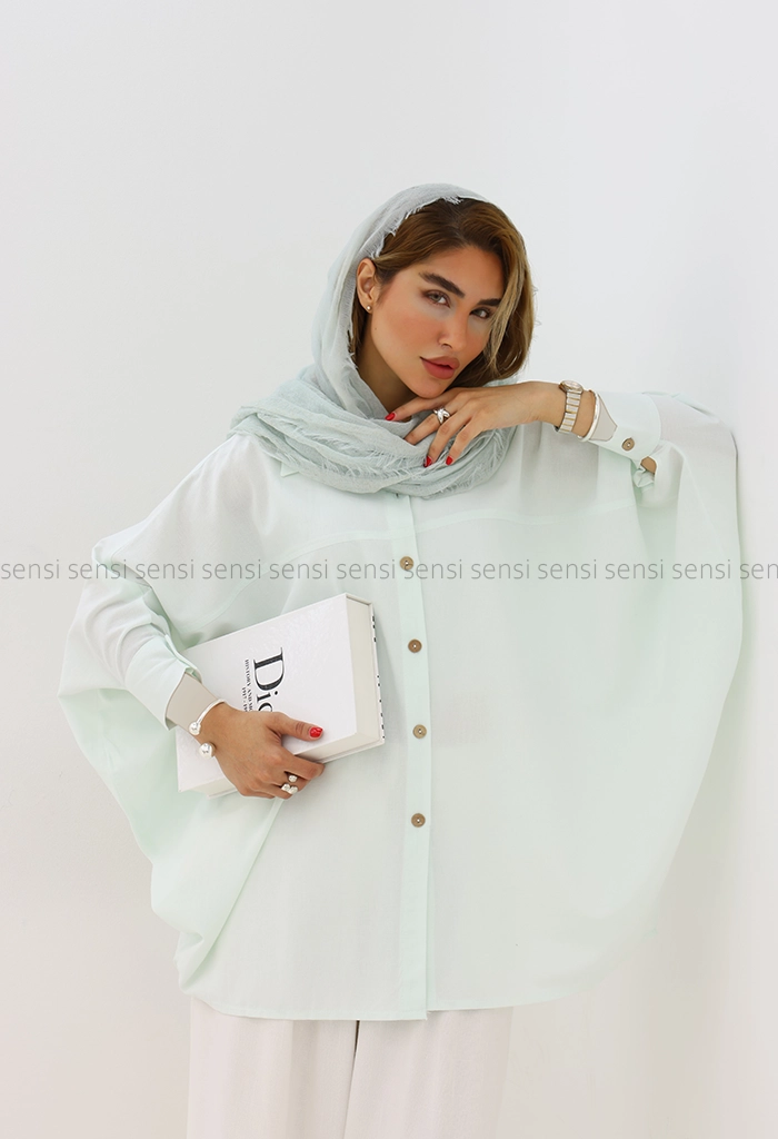 شومیز مانتویی خفاشی کد1006380